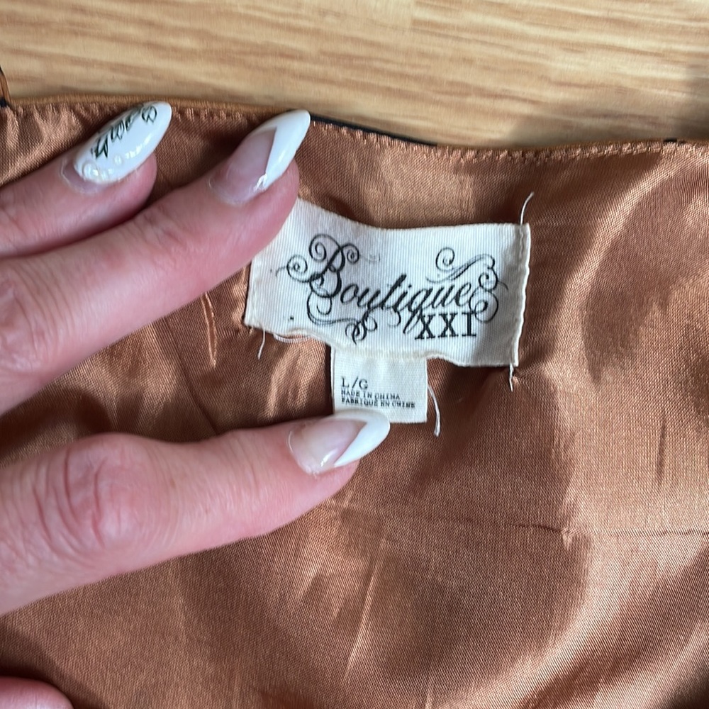 F21 horse print satin fabric dress - Picture 4 of 5